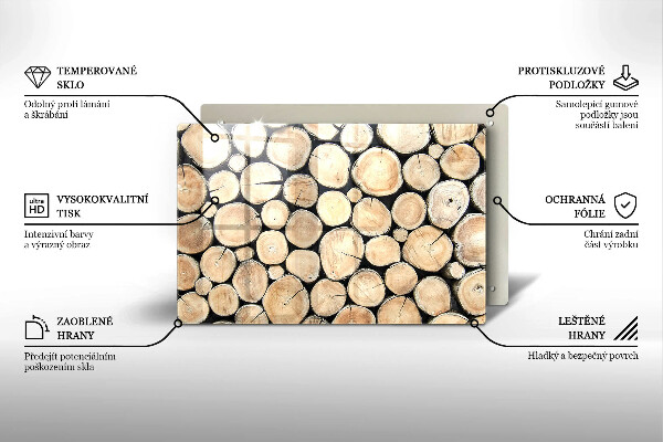 Cubre vitrocerámica Troncos de madera