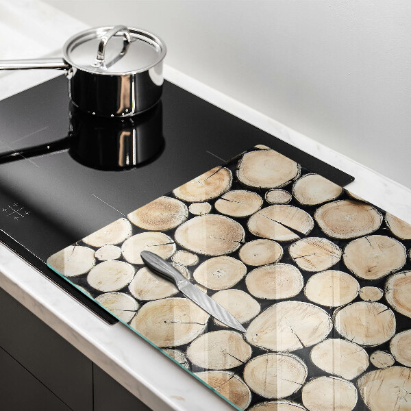 Cubre vitrocerámica Troncos de madera
