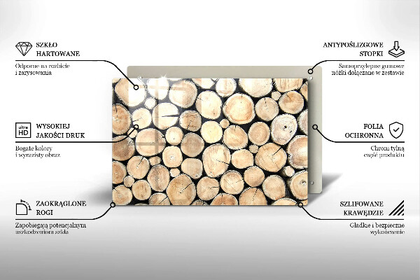 Cubre vitrocerámica Troncos de madera