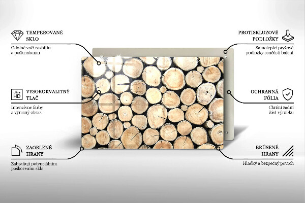 Cubre vitrocerámica Troncos de madera