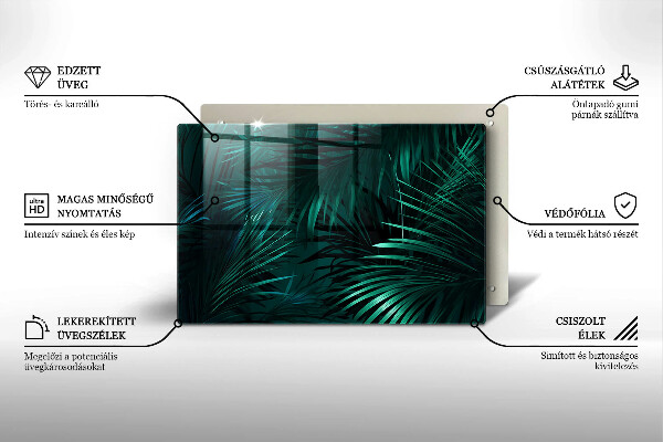 Protector placa inducción Hojas de la selva salvaje