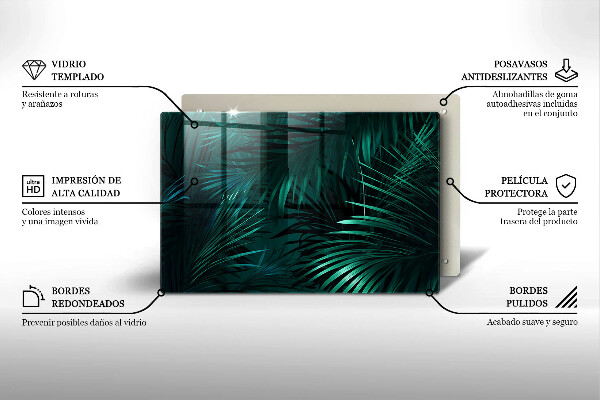 Protector placa inducción Hojas de la selva salvaje