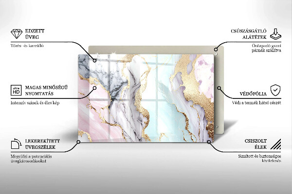 Protector placa inducción Mármol pastel