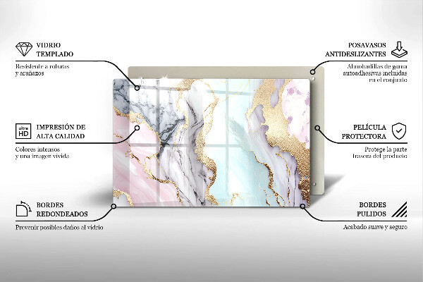 Protector placa inducción Mármol pastel