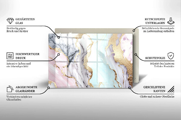 Protector placa inducción Mármol pastel