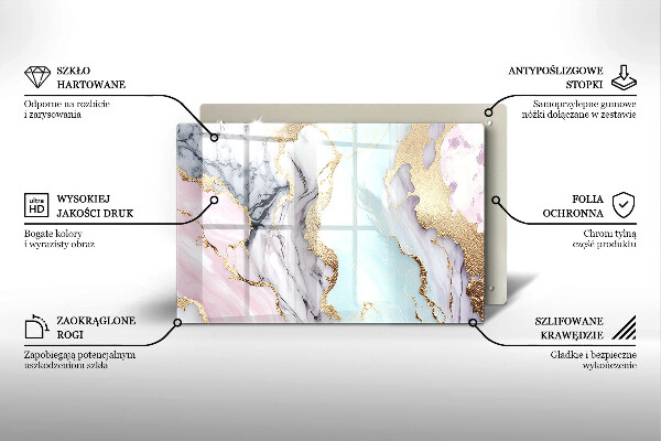 Protector placa inducción Mármol pastel