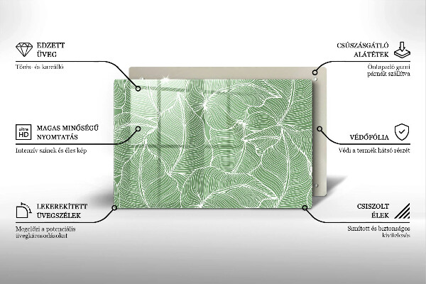 Protector placa inducción Hojas lineales