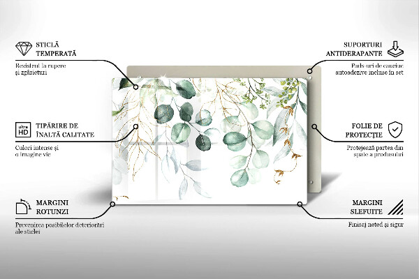 Protector placa inducción Plantas pintadas