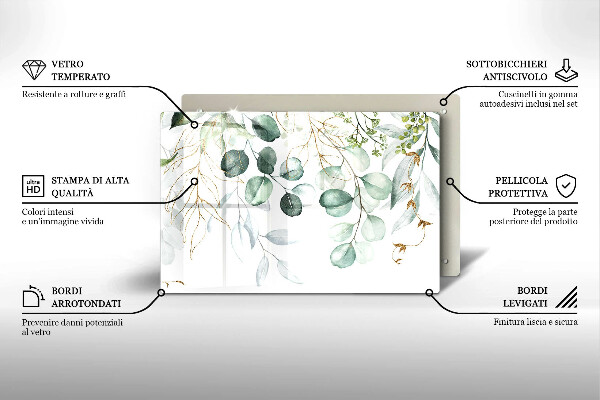 Protector placa inducción Plantas pintadas