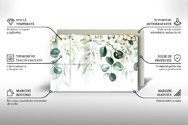 Protector placa inducción Plantas de acuarela