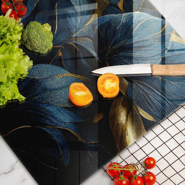 Protector placa inducción Hojas decorativas con oro