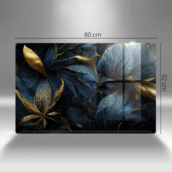 Protector placa inducción Hojas decorativas con oro