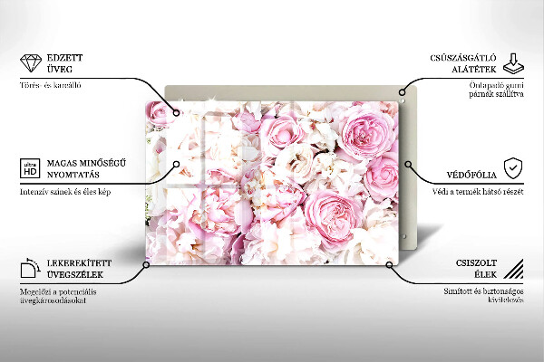 Protector placa inducción Ramo de peonías