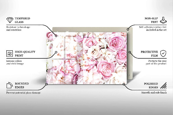 Protector placa inducción Ramo de peonías