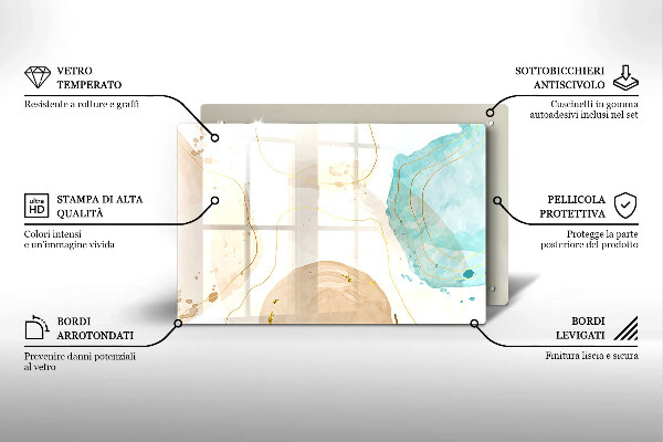 Protector placa inducción Formas bohemias brillantes