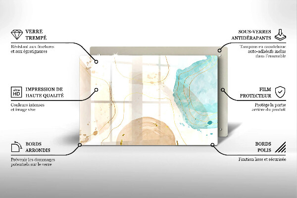 Protector placa inducción Formas bohemias brillantes