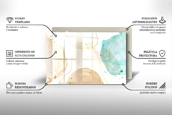 Protector placa inducción Formas bohemias brillantes