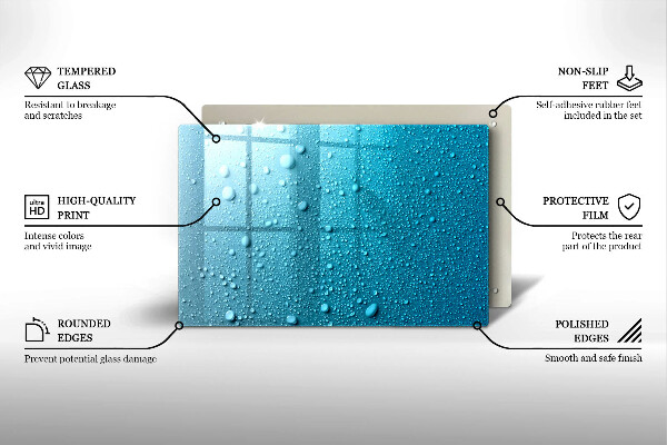 Protector placa inducción Gotas de agua