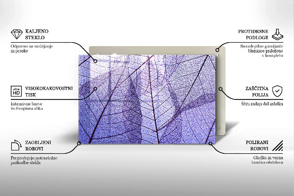 Protector placa inducción Hojas con venas