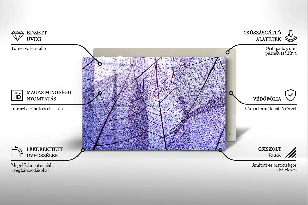 Protector placa inducción Hojas con venas