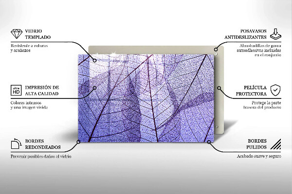 Protector placa inducción Hojas con venas