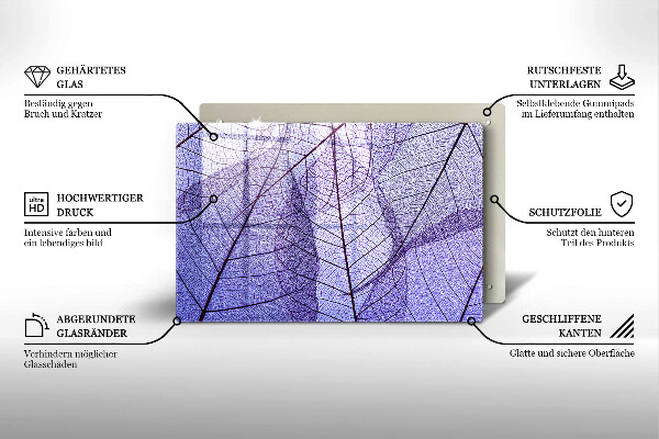 Protector placa inducción Hojas con venas
