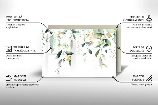 Protector placa inducción Hojas de acuarela