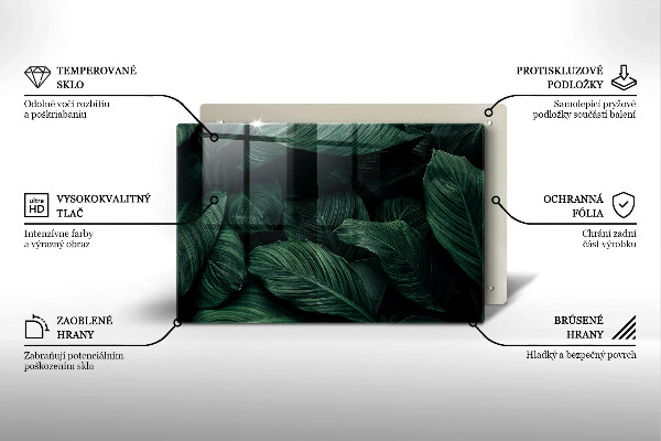 Cubre vitrocerámica Hojas oscuras