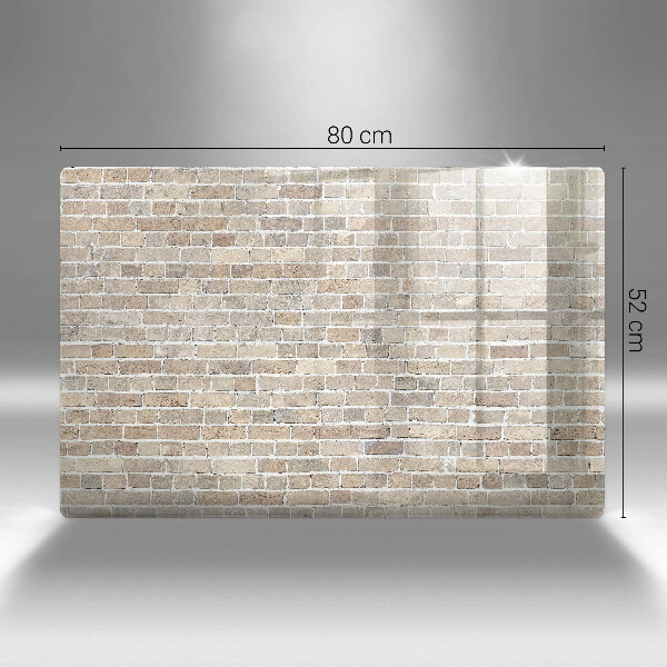 Cubre vitrocerámica Pared de ladrillo brillante