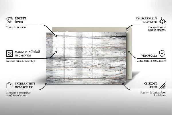 Cubre vitrocerámica Tableros de madera brillantes