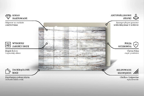Cubre vitrocerámica Tableros de madera brillantes