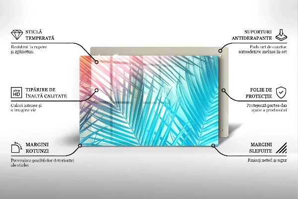 Cubre vitrocerámica Hojas pastel