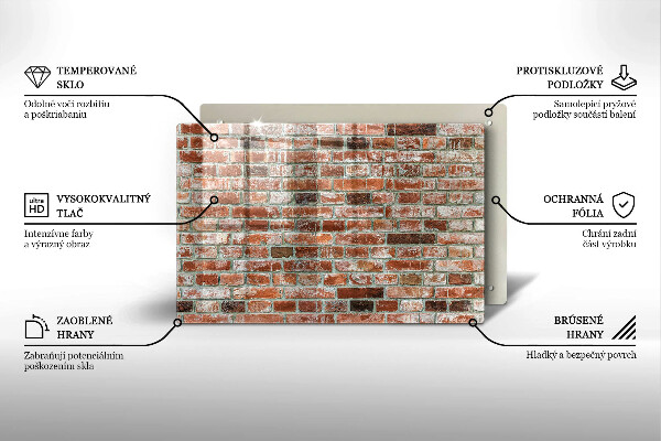 Cubre vitrocerámica Antiguo muro de ladrillo