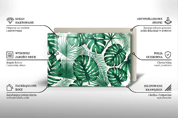 Cubre vitrocerámica Hojas de monstera