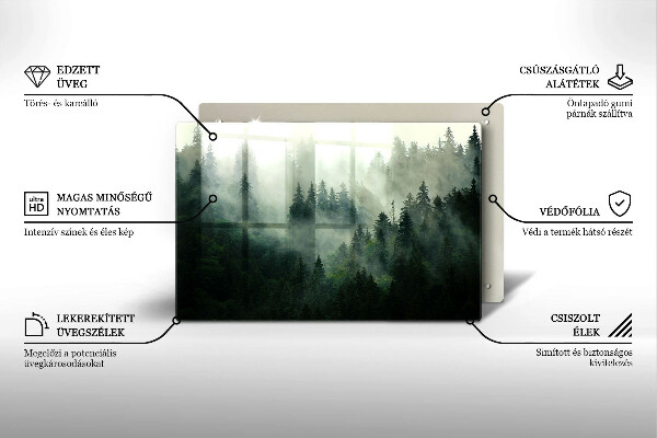 Cubre vitrocerámica Paisaje de bosque brumoso