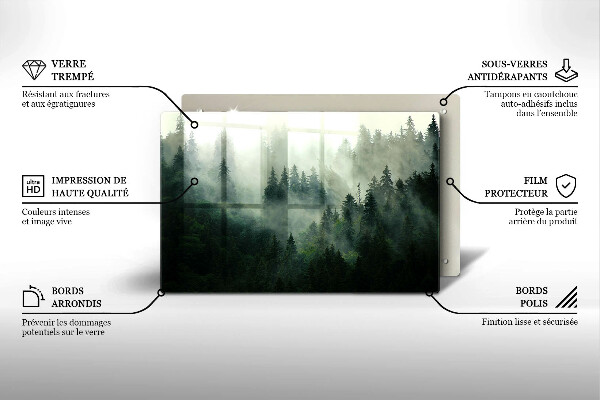 Cubre vitrocerámica Paisaje de bosque brumoso