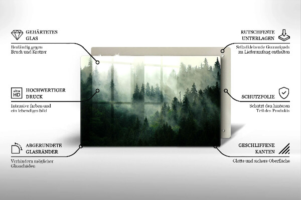 Cubre vitrocerámica Paisaje de bosque brumoso