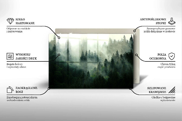 Cubre vitrocerámica Paisaje de bosque brumoso