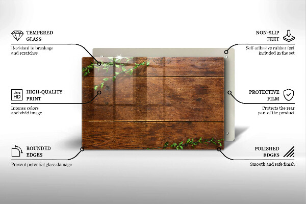 Cubre vitrocerámica Tablas y hojas de madera