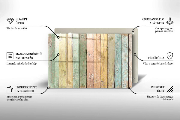 Cubre vitrocerámica Tableros vintage coloridos