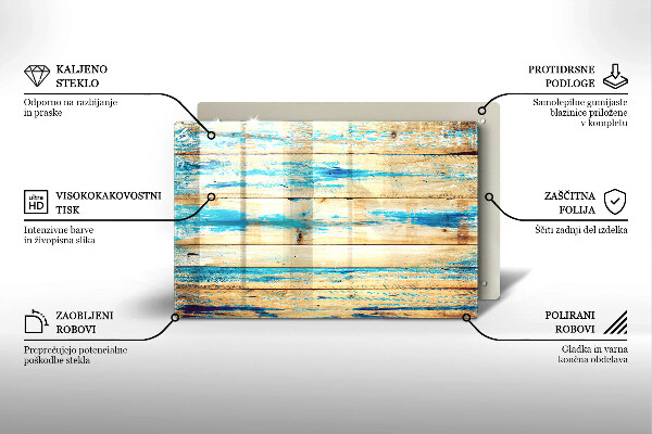Cubre vitrocerámica Tableros de madera retro