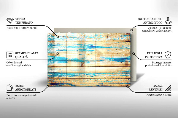 Cubre vitrocerámica Tableros de madera retro