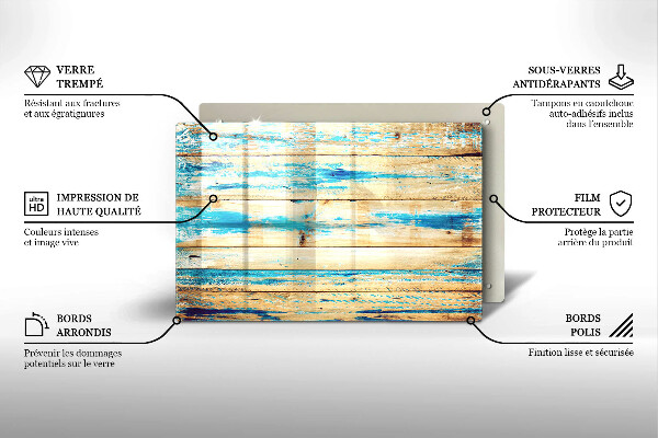Cubre vitrocerámica Tableros de madera retro