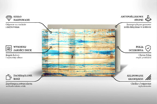 Cubre vitrocerámica Tableros de madera retro