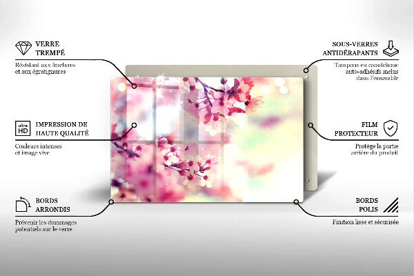 Cubre vitrocerámica Flores de manzana de la naturaleza