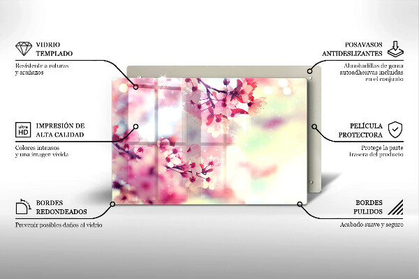 Cubre vitrocerámica Flores de manzana de la naturaleza