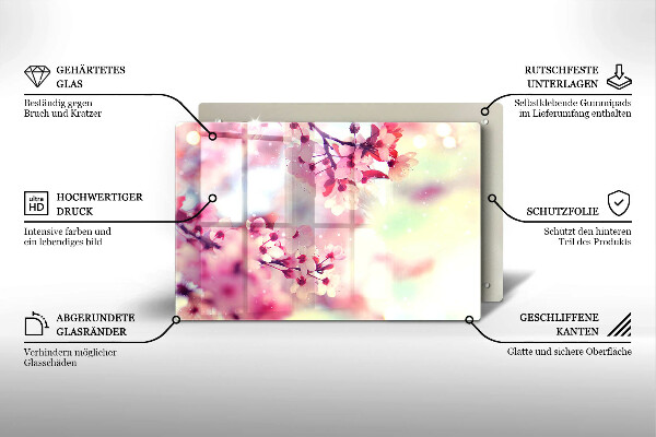 Cubre vitrocerámica Flores de manzana de la naturaleza