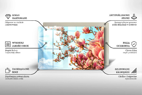 Cubre vitrocerámica Árbol de flores rosadas