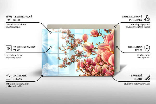 Cubre vitrocerámica Árbol de flores rosadas