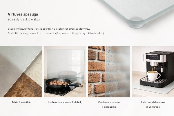 Protector para pared de cocina en tamaño 60 x 52 cm